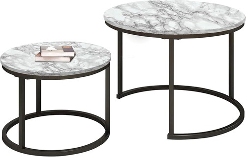 Round nesting coffee table - coffee, set
