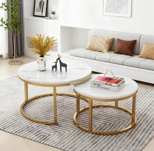 Nesting coffee tables set - coffee, of