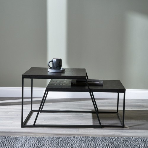 Nest coffee tables black - coffee,