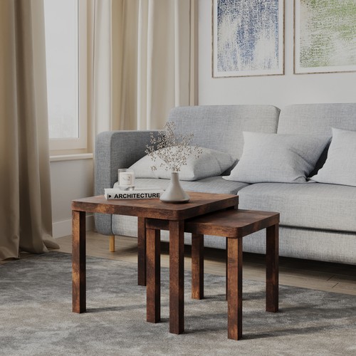 Set square wooden nesting - of,
