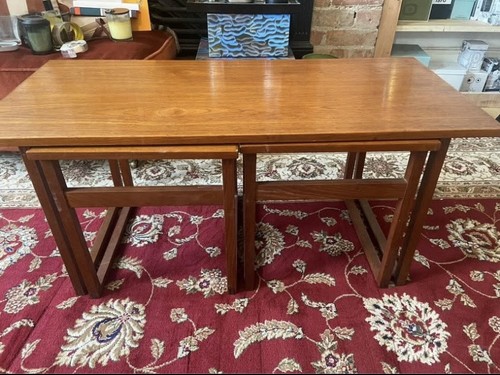 Mid century teak nest - teak,