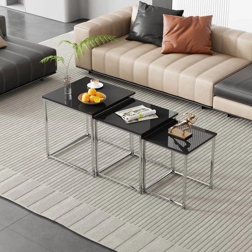 Nest tables set 3 white - set,
