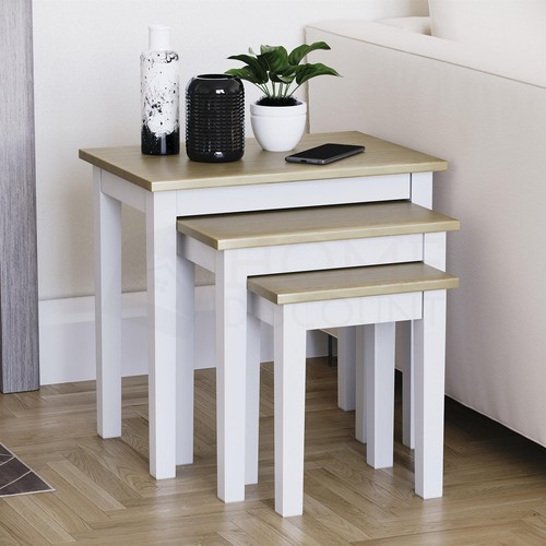 Wooden nest tables - wooden, piece