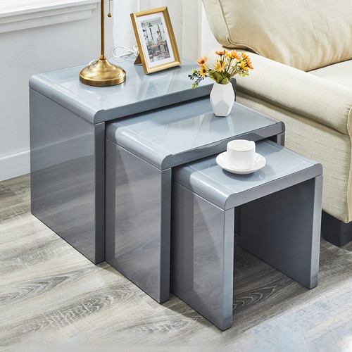 High gloss nest - of, 3