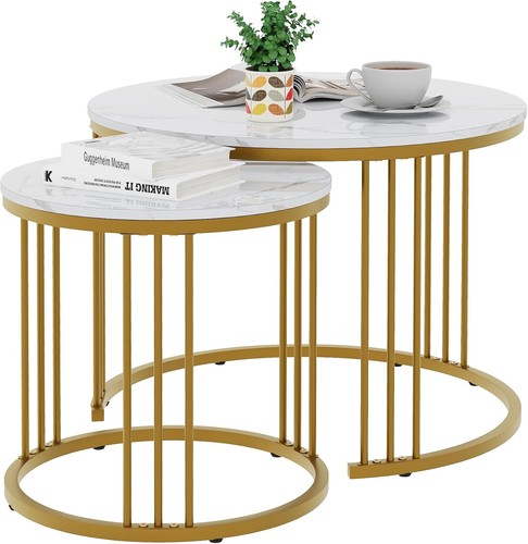 Round coffee tables set 2 - coffee, of