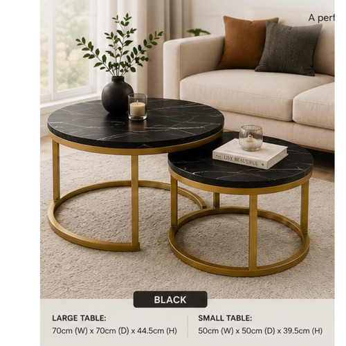 Nesting coffee tables set - coffee,