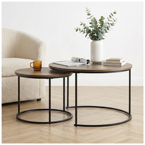 Round nesting table set 2 - nesting,