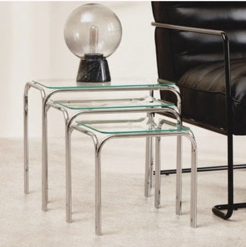 Nest clear glass tables - glass,
