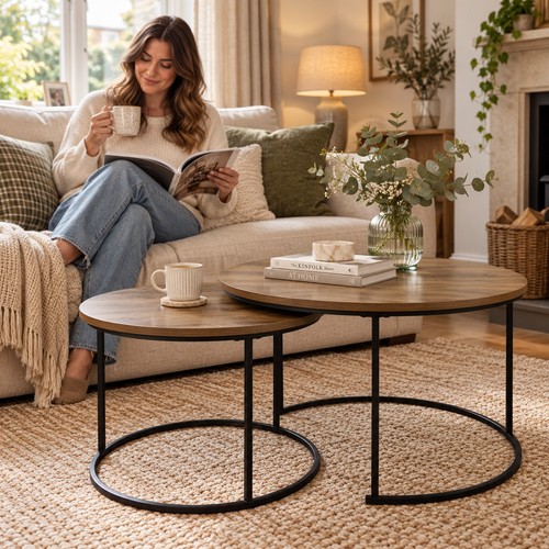 Round nesting table set 2 - table, of