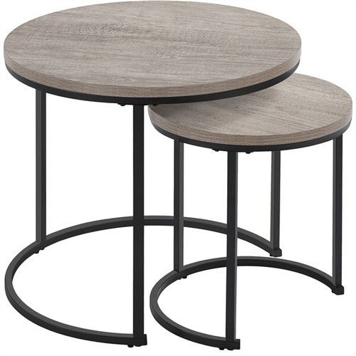 Nesting coffee tables set - coffee, of