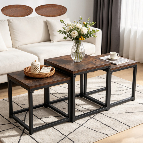 Nesting coffee tables set - tables,