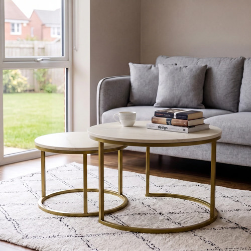 Round nest coffee tables - 2,