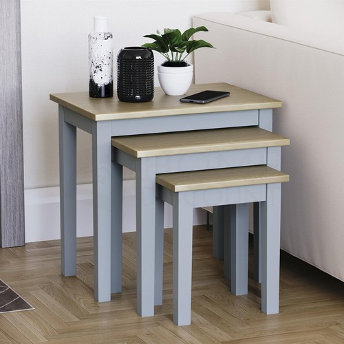 Wooden nest tables piece - 3,