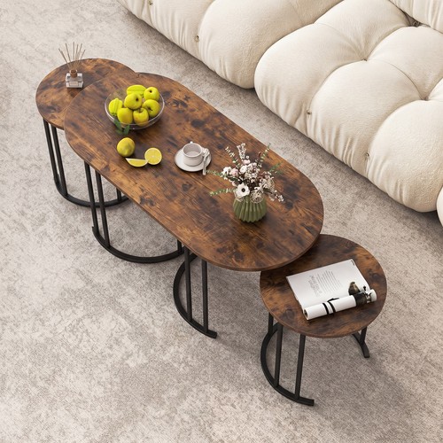 Pcs nesting coffee table - 3,