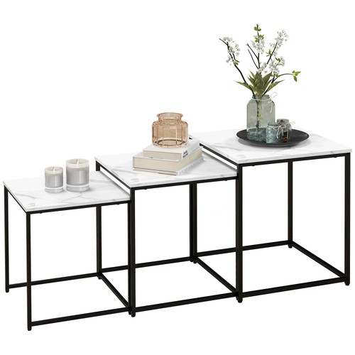 Homcom nesting coffee tables - coffee,