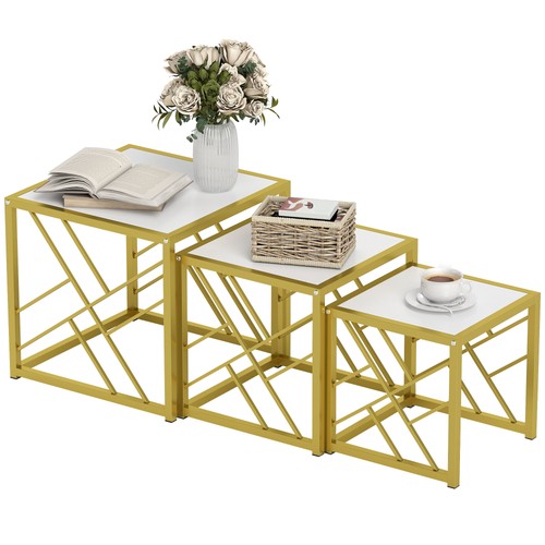 Homcom set nesting coffee - 3,