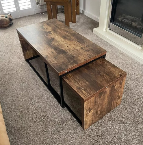 Industrial coffee table nest - coffee,