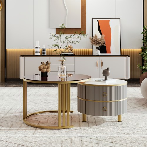 Round nest coffee tables - round,