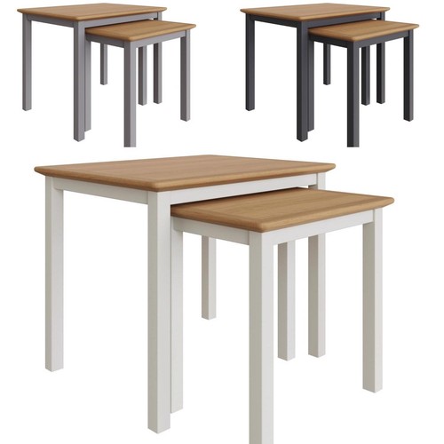 Assembled nest tables oak - assembled, 2